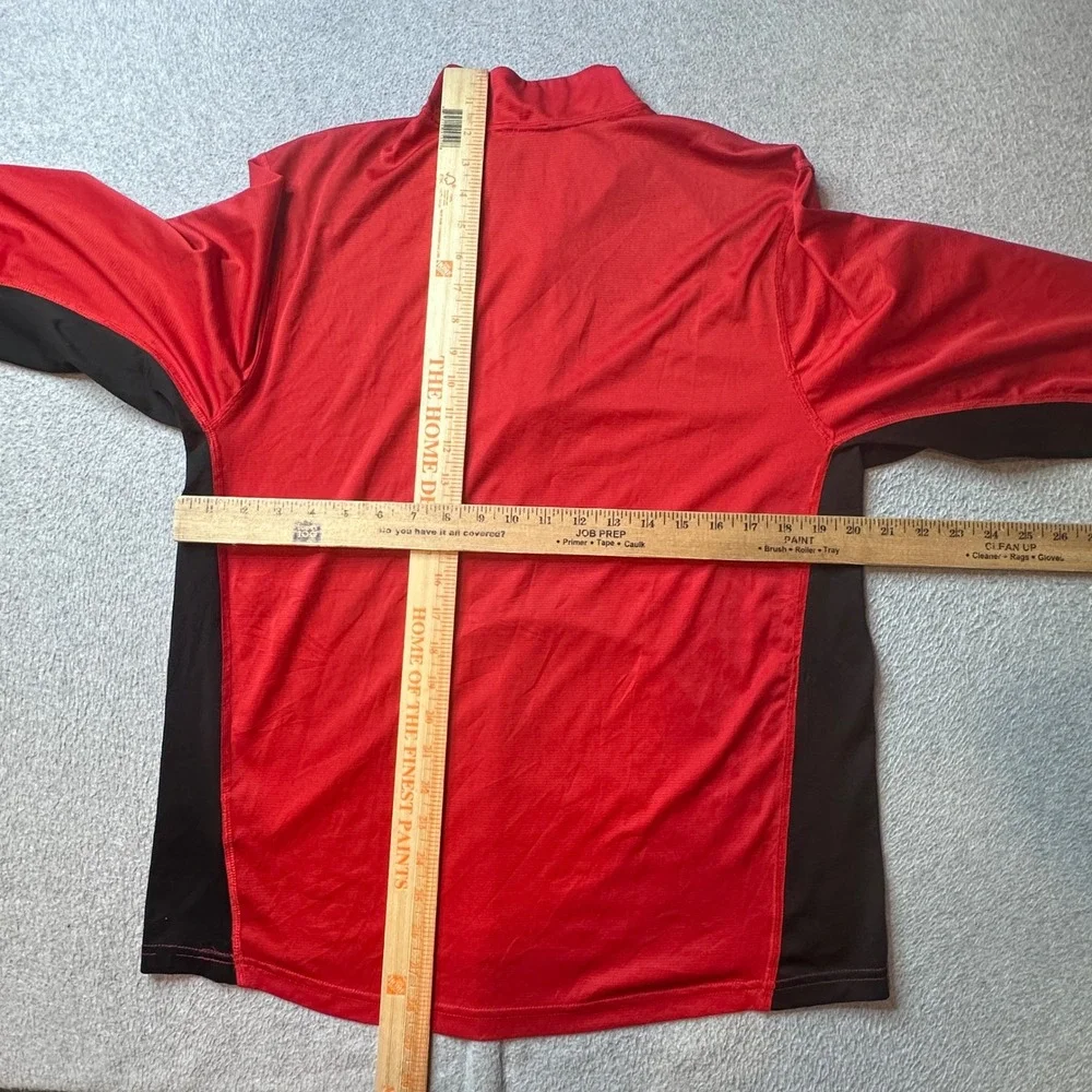 The North Face Pullover Mens LG Red VaporWick Quarter Zip Performance Hiking Top